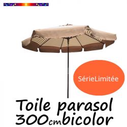 Toile Collector Retro Café Ø300 cm (8 cotés - parasol mât central Lacanau) : vu de face