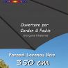 Parasol Lacanau Gris 350 cm Bois Cordon