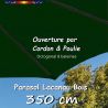 Parasol Lacanau Vert Pinede 350 cm Bois Cordon