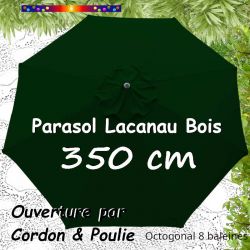 Parasol Lacanau Bleu OCEAN 350 cm Bois Cordon
