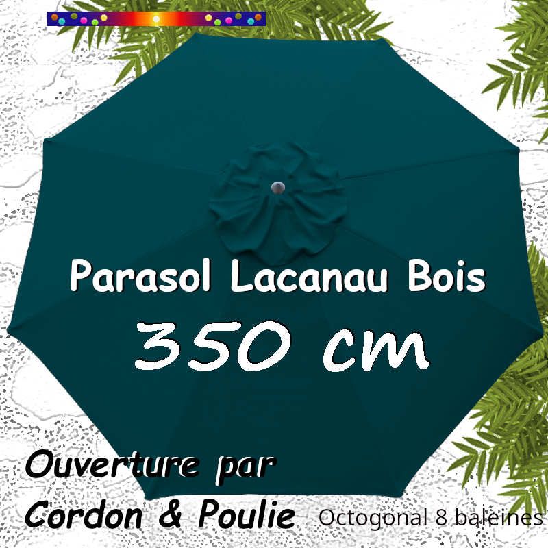 Parasol Lacanau OCEAN 350 cm Bois Cordon