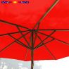Parasol Lacanau Rouge Coquelicot 300 cm Bois&Cordon : système d'ouverture vue de dessous
