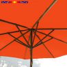 Parasol Lacanau Orange Capucine 300 cm Bois&Cordon : système d'ouverture vue de dessous