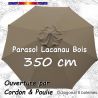 Parasol Lacanau CHAMOIS 350 cm Bois Cordon