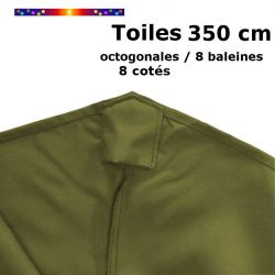 Toile Lichen Ø350 cm (8 cotés-mât central Lacanau) : poche pour la fixation de l toile en bout de baleine