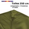 Toile Lichen Ø350 cm (8 cotés-mât central Lacanau) : poche pour la fixation de l toile en bout de baleine