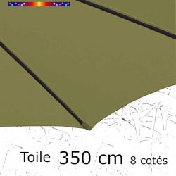 Toile Lichen Ø350 cm (8 cotés-mât central Lacanau) : vue de dessous