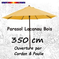 Parasol Lacanau TOURNESOL 350 cm Bois Cordon