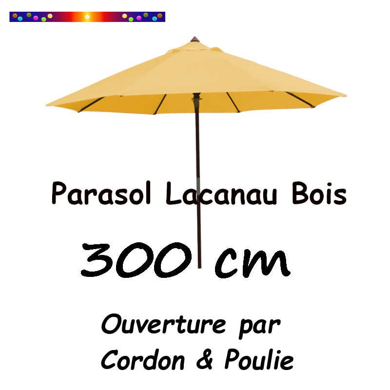 Parasol Lacanau Tournesol 300 cm Bois&Cordon