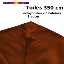 Toile New Terra Ø350 cm (8 cotés-mât central Lacanau) : détail du fourreau de fixation en bout de baleine