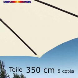 toile de remplacement pour parasol diametre 350 cm couleur blanc ecru