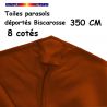 Toile Terracotta 350cm/8cotés pour Parasol Déporté Biscarosse : fourreau de fixation de la toile sur la baleine