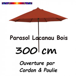 Parasol Lacanau Terracotta New 300 cm Bois&Cordon