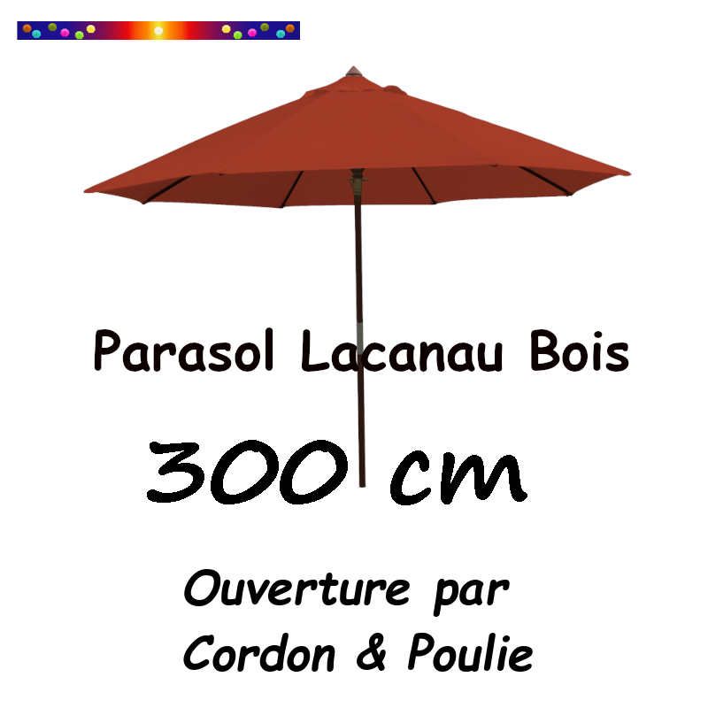 Parasol Lacanau Terracotta New 300 cm Bois&Cordon