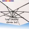Toile Orient Ecru Blanc Cassé 3x3 pour Parasol Déporté Biscarrosse ORIENTABLE