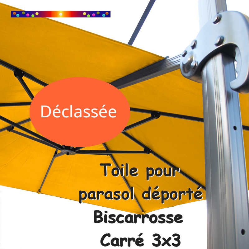 Toile Tournesol CARREE 3x3 pour Parasol Déporté Biscarrosse