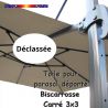 Toile Taupe CARREE 3x3 pour Parasol Déporté Biscarrosse