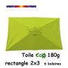 Toile (€c☼180g) Vert Lime 2x3 (rectangle 6baleines Lacanau mât central)