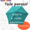 Toile Turquoise Ø250 cm ( 6 cotés-mât central )