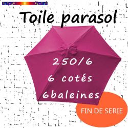 Toile Fushia Ø250 cm ( 6 cotés-mât central )