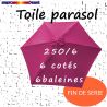 Toile Fushia Ø250 cm ( 6 cotés-mât central )