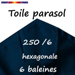 Toile Marine Ø250 cm ( 6 cotés-mât central )
