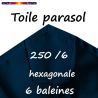 Toile Marine Ø250 cm ( 6 cotés-mât central )