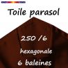 Toile Chocolat Ø250 cm ( 6 cotés-mât central ) : pochon de fixation en bout de baleine