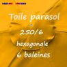 Toile Maîs Ø250 cm ( 6 cotés-mât central )