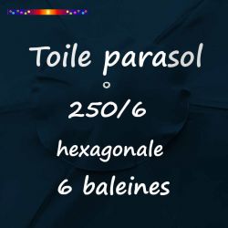 Toile Marine Ø250 cm ( 6 cotés-mât central )