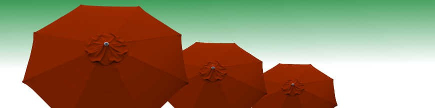 Parasols et Toiles de couleur Rouge Terracotta : la collection