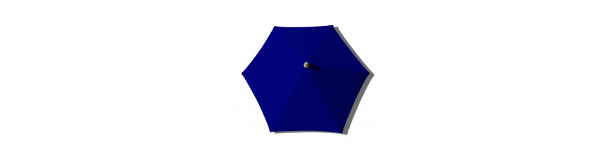Tous les parasols de notre collection avec Toiles de couleur Bleu Saphir
