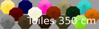 les 20 couleurs des toiles diametre 350 cm pour parasols