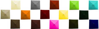 15 couleurs de toiles pour le parasol Lacanau 2x2