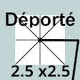 (2.5x2.5) ±245 cm x ± 245 cm CARRE Mât déporté-excentré