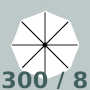 Ø 300 cm / 8 cotés